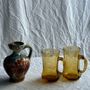 Mugs - Duo of cups with vintage yellow glass handles - OFFICE OBJETS