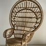 Fauteuils - Fauteuil Emmanuelle en rotin motifs peacock - OFFICE OBJETS