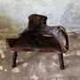 Armchairs - Brown organic solid teak armchair - OFFICE OBJETS