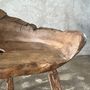 Fauteuils - Fauteuil en teck massif organique, assise monoxyle - OFFICE OBJETS