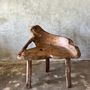 Armchairs - Armchair in solid organic teak, monoxyl seat, openwork back - OFFICE OBJETS
