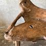 Armchairs - Armchair in solid organic teak, monoxyl seat, openwork back - OFFICE OBJETS