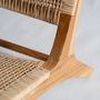 Fauteuils - Fauteuil incliné en bois naturel et rotin tressé - OFFICE OBJETS