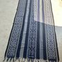 Fabrics - Large blue and white ikat with diamond pattern 2m35x1m15 - OFFICE OBJETS