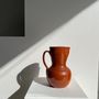 Carafes - Grand pichet à vin en céramique marron bicolore H : 24cm - OFFICE OBJETS