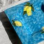 Plats et saladiers - Grand plat carré à motif de citron 33cm Aleya Slim - OFFICE OBJETS