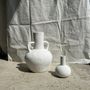 Vases - Large handcrafted terracotta vase painted white with double handles H:40 D:30 - OFFICE OBJETS