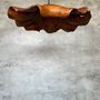 Suspensions - Grande suspension en feuille de teck ondulée (Large D:60 H:20) - OFFICE OBJETS