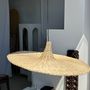Hanging lights - Large pendant light, rattan lamp in the shape of a hat D:80cm - OFFICE OBJETS