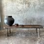 Tables basses - Grande table basse arrondie en teck asiatique ancien L:2m l:50 H:50 - OFFICE OBJETS