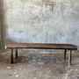 Tables basses - Grande table basse arrondie en teck asiatique ancien L:2m l:50 H:50 - OFFICE OBJETS