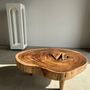 Coffee tables - Large coffee table, natural monoxyl wood top (suar) - Awan - OFFICE OBJETS