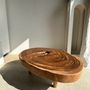 Tables basses - Grande table basse, plateau en bois naturel monoxyle (suar) - Kapas - OFFICE OBJETS