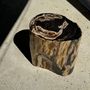 Other tables - Large black multicolor organic petrified wood side table H:45 D:26-36 - OFFICE OBJETS