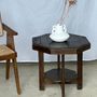 Autres tables - Guéridon ou petite table d'appoint octogonale piètement quadripode à entretoise de style moderniste vintage - OFFICE OBJETS