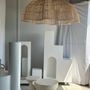 Hanging lights - Huge rattan suspension in the shape of a flower, tulip, corolla H: 1m; D: 1m50 - OFFICE OBJETS