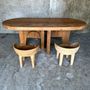 Dining Tables - Huge solid teak table 2m10x1m - OFFICE OBJETS