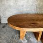 Dining Tables - Huge solid teak table 2m10x1m - OFFICE OBJETS