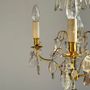 Suspensions - Lustre classique en métal doré à 4 bras de lumière et pampilles - OFFICE OBJETS