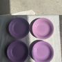 Assiettes au quotidien - Lot de 4 assiettes creuses vintage violettes - OFFICE OBJETS