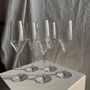 Verres à pied - Lot de 5 grandes flûtes à champagne - OFFICE OBJETS