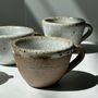 Mugs - Set of 5 Indonesian Ceramic Handled Coffee Cups - OFFICE OBJETS