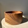 Objets de décoration - Moyenne coupe en teck monoxyle H:12,5 D:25 - OFFICE OBJETS