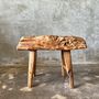 Benches - Small organic bench in blond Asian teak quadripod - OFFICE OBJETS