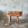 Benches - Small organic four-legged blonde Asian teak bench - Dua - OFFICE OBJETS