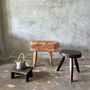 Benches - Small organic four-legged blonde Asian teak bench - Dua - OFFICE OBJETS