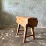 Benches - Small organic four-legged blonde Asian teak bench - Dua - OFFICE OBJETS