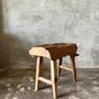 Benches - Small organic bench in blonde Asian teak quadripod - Empat - OFFICE OBJETS