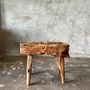 Benches - Small organic bench in blonde Asian teak quadripod - Empat - OFFICE OBJETS