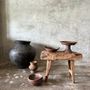 Bancs - Petit banc organique en teck asiatique blond quadripode - Enam - OFFICE OBJETS