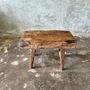 Bancs - Petit banc organique en teck asiatique blond quadripode - Enam - OFFICE OBJETS