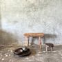 Benches - Small organic bench in blonde Asian teak quadripod - Sebelas - OFFICE OBJETS