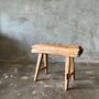 Benches - Small organic bench in blonde Asian teak quadripod - Sebelas - OFFICE OBJETS