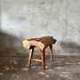 Benches - Small organic bench in blond Asian teak quadripod - Sembilan - OFFICE OBJETS