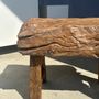 Benches - Small bench or side table in solid Asian teak - OFFICE OBJETS