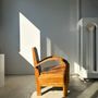 Fauteuils - Petit fauteuil asiatique en lattes de bois upcyclé naturel - OFFICE OBJETS