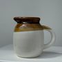 Carafes - Small two-tone white and brown pitcher Made in China - OFFICE OBJETS