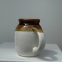 Carafes - Small two-tone white and brown pitcher Made in China - OFFICE OBJETS