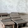 Stools - Small stool, side stool in old teak, footrest - OFFICE OBJETS