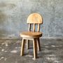 Children's tables and chairs - Small child's chair in natural blond teak with three-bar back - OFFICE OBJETS