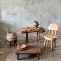 Children's tables and chairs - Small child's chair in natural blond teak with three-bar back - OFFICE OBJETS