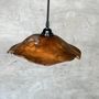 Suspensions - Petite suspension en feuille de teck ondulée (Small D:30 H:20) - OFFICE OBJETS
