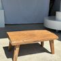 Coffee tables - Small quadripod blond teak coffee table H:30 L:63.5 l:40 - OFFICE OBJETS