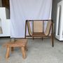 Tabourets - Petite table d'appoint ou tabouret en teck blond quadripode H:30 L43 l30 - OFFICE OBJETS