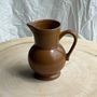 Carafes - Brown ball-bellied stoneware pitcher - OFFICE OBJETS