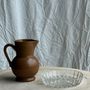 Carafes - Brown ball-bellied stoneware pitcher - OFFICE OBJETS